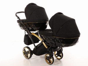 Junama Diamond S line Duo Slim 01 wózek bliźniaczy złoto