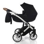 Junama Space 04 wózek wielofunkcyjny z gondolą i spacerówką czarny