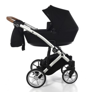 Junama Space 04 wózek wielofunkcyjny z gondolą i spacerówką czarny